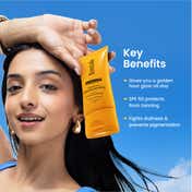 Foxtale Glow Sunscreen SPF 50 PA++++ with Vitamin C & Niacinamide for a Dewy Glow (50ml)