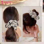 Majestique Organza Silk Scrunchies Fluffy Hair Bands (3 pcs)