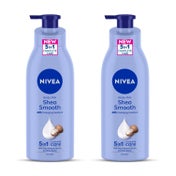 Nivea Shea Body Lotion for Dry Skin Pack of 2 Combo (400 ml x 2)