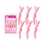 Majestique Hair Section Alligator Clips Set - Pink (6 pcs)