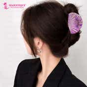 Majestique Shell Clutcher Hair Clips with 1 Large and 2 Small Clips - Blue (3 pcs)