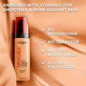 L'Oreal Paris Infallible 32H Fresh Wear Foundation, Vitamin C & SPF 25 - Shade No 355 (30 ml)