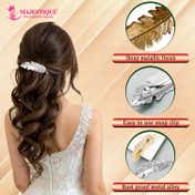 Majestique Gold & Silver Feather Metal Hair Clips (2 pcs)