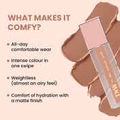 TNW The Natural Wash Comfy Matte Liquid Lipstick, Weightless, Hydrating - 04 Ballroom Secret (3 ml)