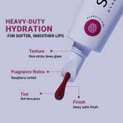 Sereko Ceramide Peptide Tinted Lip Balm for Dry Chapped Lips - Raspberry Sorbet (8 g)