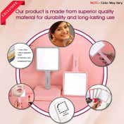 Majestique Flat Handheld Compact Makeup Mirror for Women - Purple