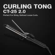 Ikonic Professional Curling Tong CT-25 -2.0, Advance Titanium Barrel, Reduces Frizz and Static 1's