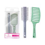 Majestique Vent & Roller Hair Brush Set for Blow Drying & Styling (2 pcs)