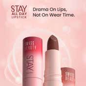 Swiss Beauty Stay All Day Lipstick with Vitamin E & Shea Butter - 7 Sassy (4 g)
