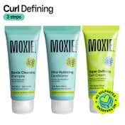 Moxie Beauty Curly Essentials Travel Trio - Shampoo, Conditioner & Curl Cream for Curly Hair