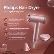 Philips BHD833-10 Hair Dryer With ThermoShield Advanced, 1380W - Rose Gold