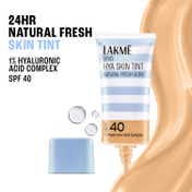 Lakme 9 to 5 Hya Skin Tint 24Hr Fresh Glow Finish SPF40 - W120-Warm Creme (27 ml)