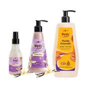 Plum BodyLovin' 3-in-1 Vanilla Caramello Body Lotion, Vanilla Vibes Body Wash & Body Mist Combo
