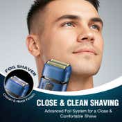 VGR V-362 Foil Shaver for Men Dual Flexing Foils 1400mAh Lithium Battery 120 Minutes Runtime
