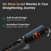 Ktein Professional Hair Straightener Comb Brush with Dual Ceramic Plates