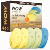 WOW SKIN SCIENCE Moisturising Soaps with Ceramide Vitamin C Green Tea Aqua (5 pcs)