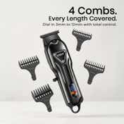 VGR V-298 Hair & Beard Trimmer with 4 Guide Combs 200 Min Runtime 2-Year Warranty - Black
