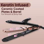 Vega 3 in 1 Keratin Hair Styler- Straightener, Curler & Crimper, Curl & Crimp in Few Min (VHSCC-03)