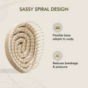 Ikonic Me Eco Spiral Travel Brush IKM-2109 - Sand Beige