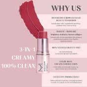 HOUSE OF MAKEUP Dab N Glow Easy-Blend Lip + Cheek Tint - Burnt Rose (8 g)