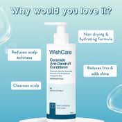 WishCare Ceramide Anti Dandruff Conditioner for Dry and Frizzy Hair Adds Shine (200 ml)