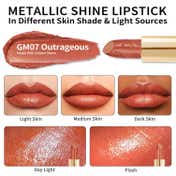 Oulac Metallic Shine Lipstick - GM07 Outrageous (4.3 g)