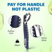LetsShave Pro 6 Maxxx world’s 1st 6 blade razor for men Precision Back Blade Razor Handle for Men