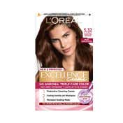 LOreal Paris New Excellence Creme Hair Color Hyaluronic Acid, 5.32 Caramel Brown, (100gm + 72ml)
