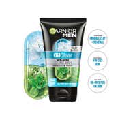 Garnier Men Oil Clear Clay D-Tox Deep Cleansing Icy Face Wash (100g)