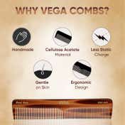 Vega Handcrafted Graduated Dressing Comb Made with Cellulose Acetate (HMC-04D)