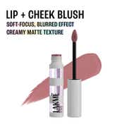 Lakme 9to5 Hya Glam Lip+Cheek Blush, Long Lasting Creamy Matte-Blurring Effect - Blush Satin (9 g)