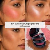 Power Beauty Super Stack 3-in-1 Cheek Velvet Tint - 01 Dusty Rose Pink, 02 Copper Bronze, 03 Shiny Peach (15 g)