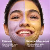 Foxtale De-Tan Skin Radiance Mask with Lactic Acid Brazilian Purple Clay and Kaolin Clay (75 g)