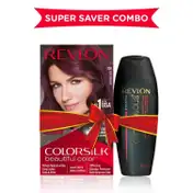 Revlon Colorsilk Beautiful Hair Color with Keratin + Free Shampoo - 3DB Deep Burgundy (91.8ml)