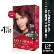 Revlon Colorsilk Beautiful Hair Color with Keratin + Free Shampoo - 3DB Deep Burgundy (91.8ml)