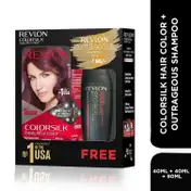 Revlon Colorsilk Beautiful Hair Color with Keratin + Free Shampoo - 3DB Deep Burgundy (91.8ml)