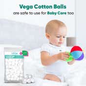 Vega Cotton Balls for Makeup Remover, Multi Purpose Use CB-01 (50 pcs)