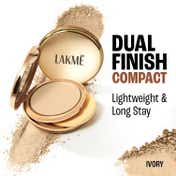 Lakme 9To5 Double Duty Dual Finish Compact,Foundation + Compact,Lightweight &Longstay, Ivory - (9 g)