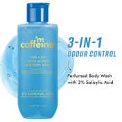 mCaffeine Take A Dip 3-in-1 Perfume Body Wash - Odour Control, 2% Salicylic acid, Aqua Fresh Scent