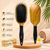 Babila Luxe Cushioned Brush - Brown & Black