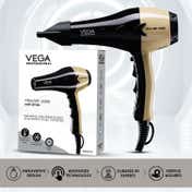 VEGA Professional Pro Dry 1800-2000W Hair Dryer with 3 Heat-2 Speed Settings Gold (VPVHD-04)