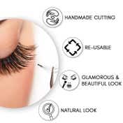 Beautiliss Professional False Eyelashes With Holder - 51 Black