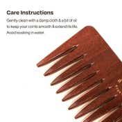 Sacred Grove Wide Tooth Wooden Comb Handmade In India