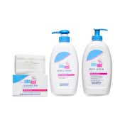 Sebamed Baby Cleansing Bar (100 g), Baby Gentle Wash (400 ml) & Baby Lotion (400 ml) Combo