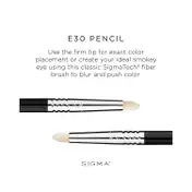 Sigma Beauty E30 Pencil Brush - Black-Chrome