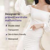 Sirona Transparent Double-Sided Clothing Tapes for Fashion Emergencies (50 Strips)