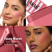 Lakme 9to5 Hya Beach Edit SPF Blush, Creamy Texture,Travelfriendly Dewy Finish - Vacay Mauve (8.6 g)