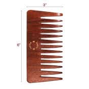 Sacred Grove Wide Tooth Wooden Comb Handmade In India