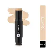 SUGAR Cosmetics Ace Of Face Foundation Stick With Inbuilt Brush - 10 Latte (Light, Warm Undertone) (12g)