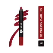 SUGAR Cosmetics Matte As Hell Crayon Lipstick - 10 Cherry Darling (Cherry Red) (2.8 g)